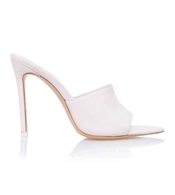 Sapatos Mules House Of Cb White Couro Pointed Branco | PMG-923067